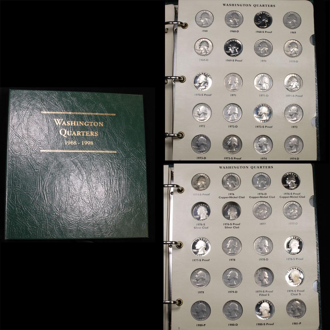 Partial Washington Quarters book 1968-1998 91 coins (1 of 8)