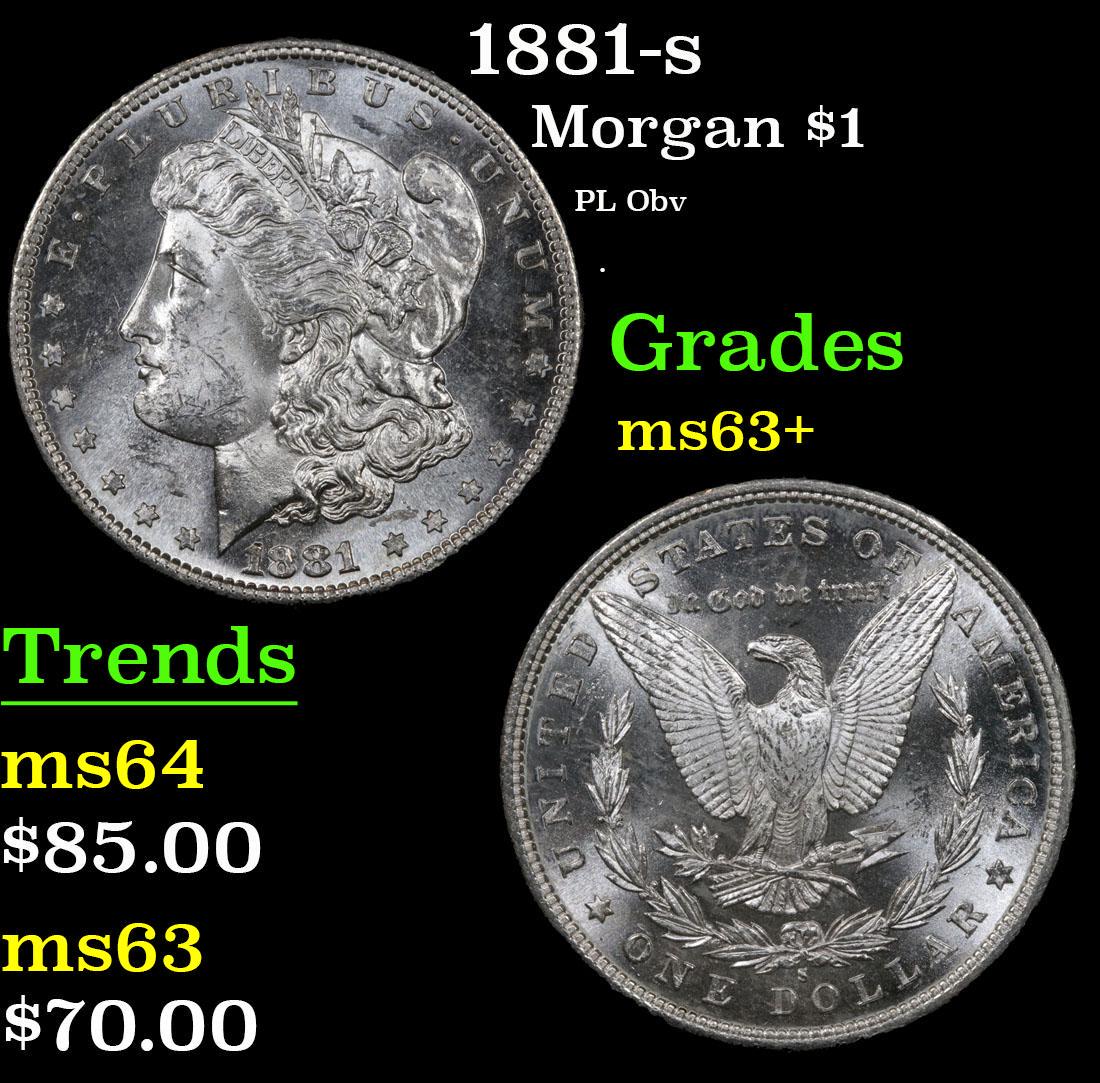 1881-s Morgan Dollar $1 Grades Select+ Unc (1 of 3)