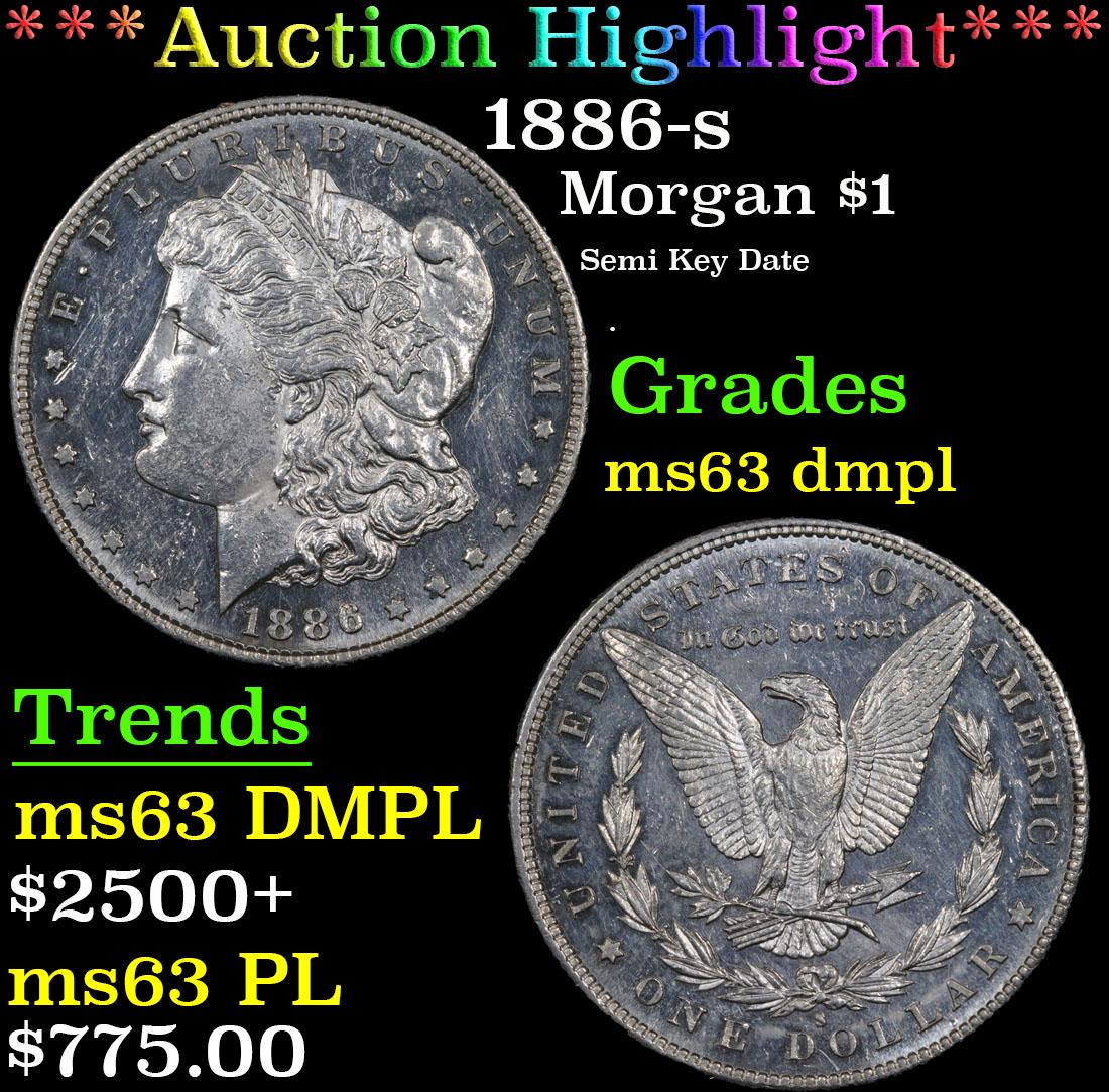 ***Auction Highlight*** 1886-s Morgan Dollar $1 Graded (1 of 7)