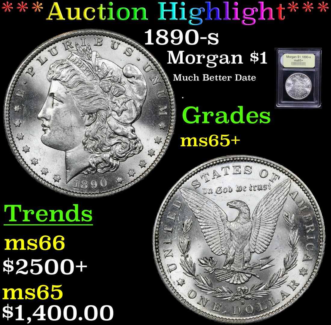 ***Auction Highlight*** 1890-s Morgan Dollar $1 Graded (1 of 5)