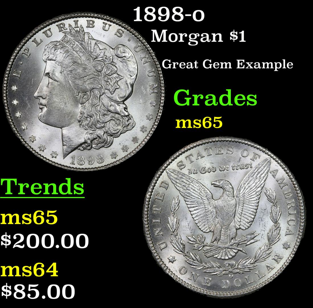 1898-o Morgan Dollar $1 Grades GEM Unc (1 of 3)