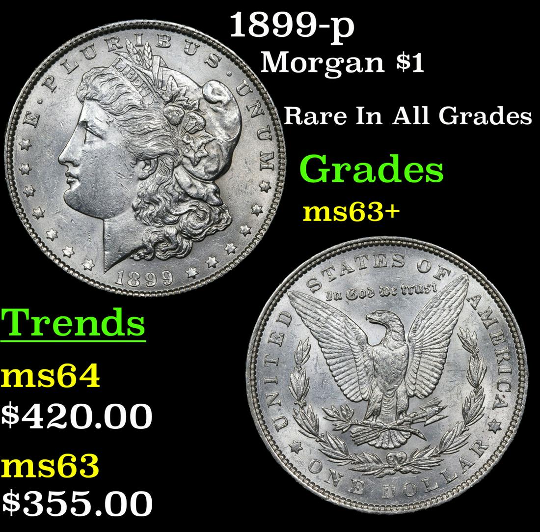 1899-p Morgan Dollar $1 Grades Select+ Unc (1 of 3)