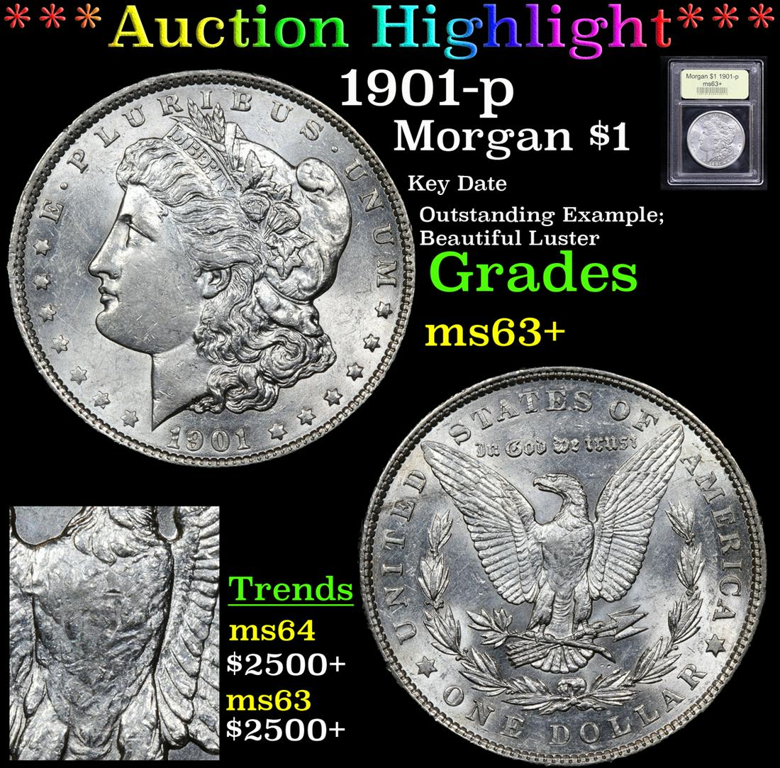 ***Auction Highlight*** 1901-p Morgan Dollar $1 Graded (1 of 6)