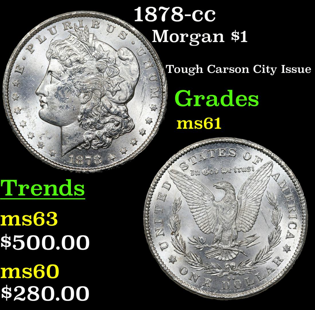 1878-cc Morgan Dollar $1 Grades BU+ (1 of 3)