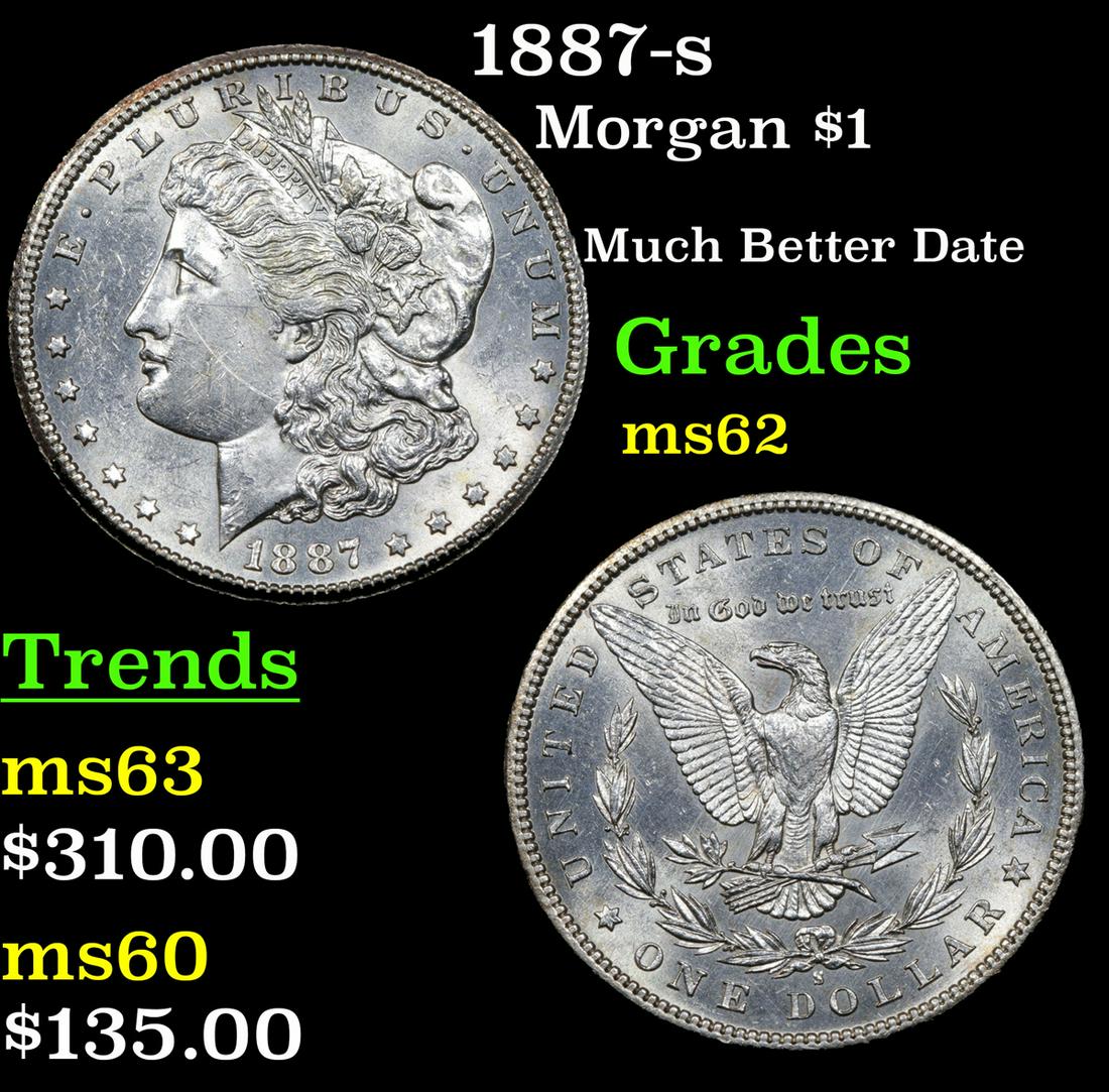 1887-s Morgan Dollar $1 Grades Select Unc (1 of 3)