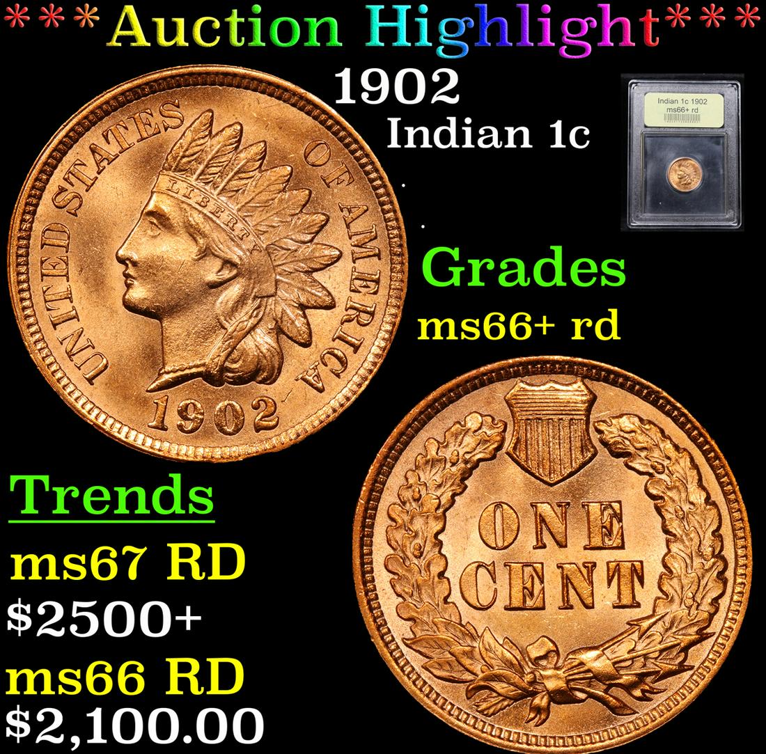 ***Auction Highlight*** 1902 Indian Cent 1c Graded (1 of 5)