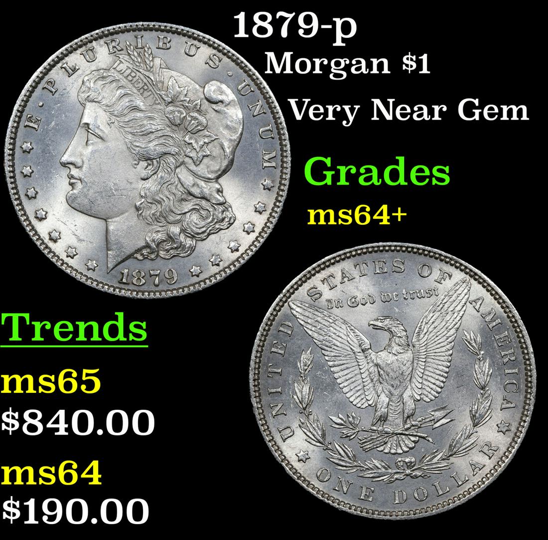 1879-p Morgan Dollar $1 Grades Choice+ Unc (1 of 3)