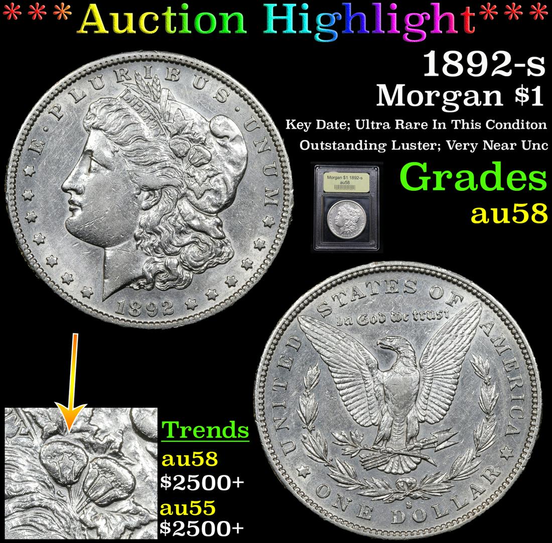 ***Auction Highlight*** 1892-s Morgan Dollar $1 Graded (1 of 6)