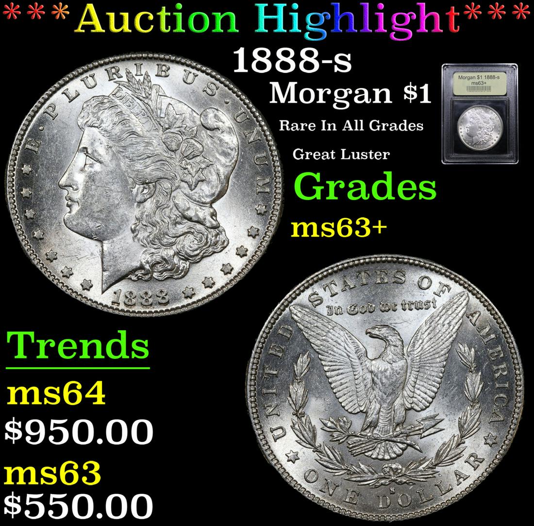 ***Auction Highlight*** 1888-s Morgan Dollar $1 Graded (1 of 5)