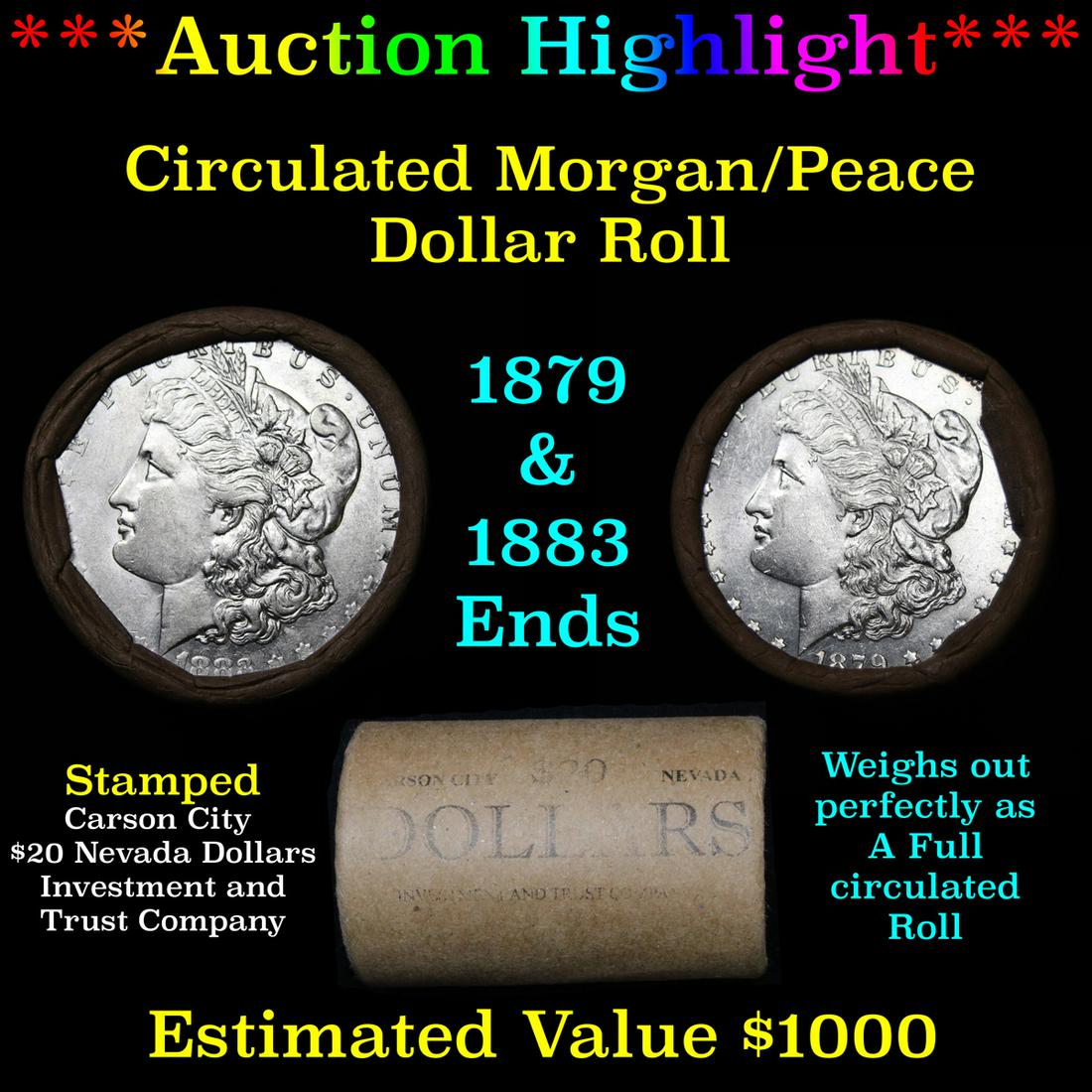 ***Auction Highlight*** Full Morgan/Peace silver dollar (1 of 4)