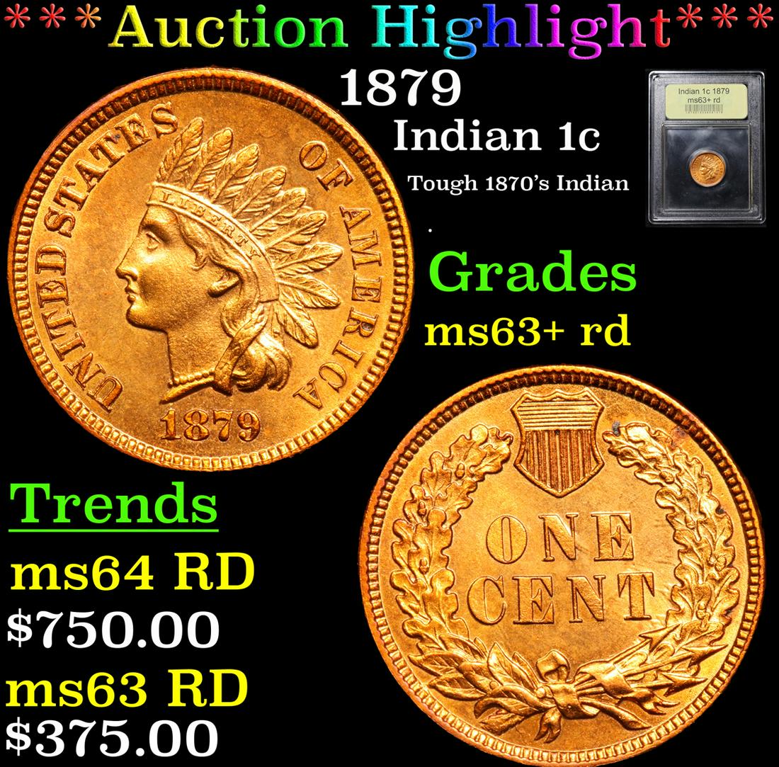 ***Auction Highlight*** 1879 Indian Cent 1c Graded (1 of 5)