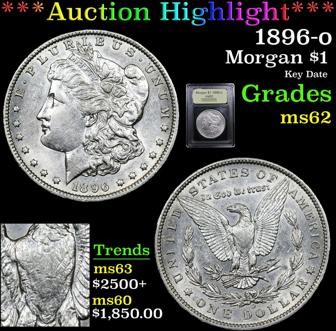 ***Auction Highlight*** 1896-o Morgan Dollar $1 Graded (1 of 6)