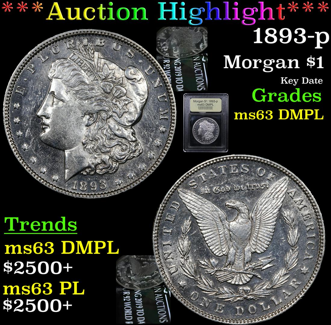 ***Auction Highlight*** 1893-p Morgan Dollar $1 Graded (1 of 7)