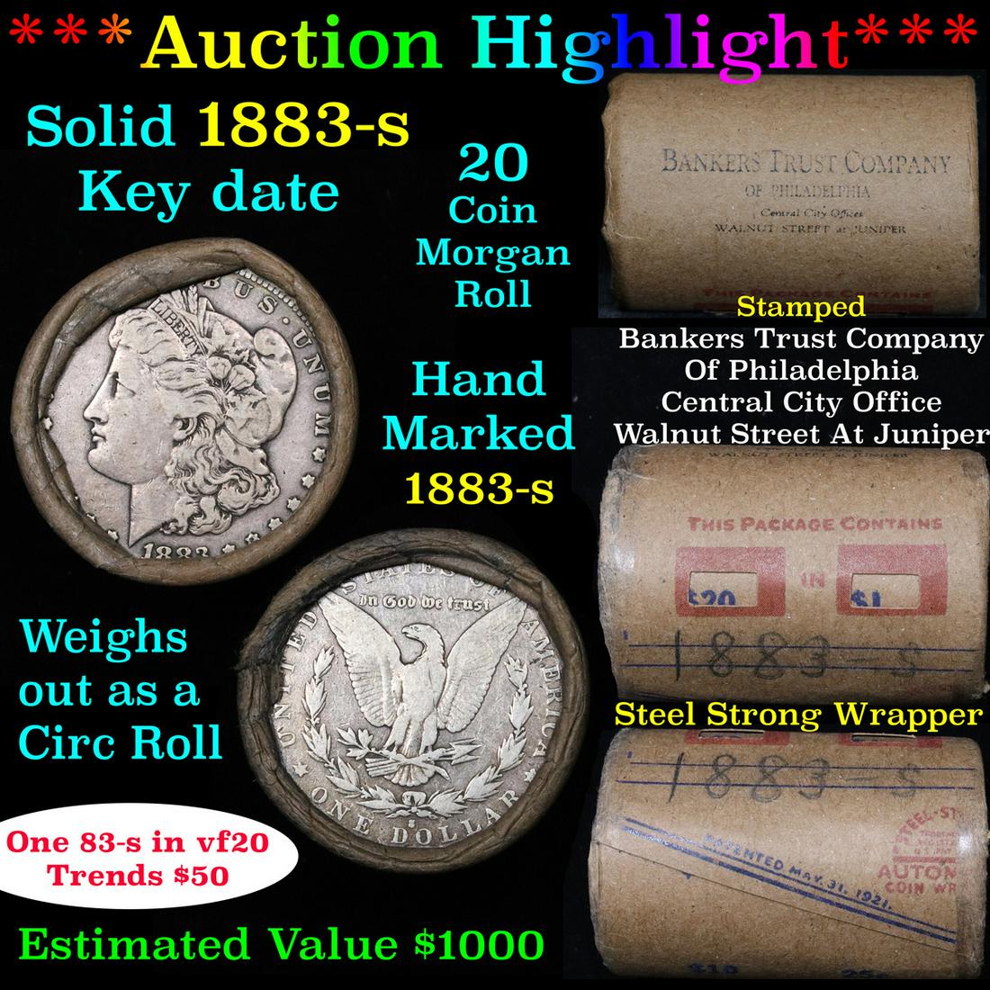 ***Auction Highlight*** Full solid Key date 1883-s (1 of 5)