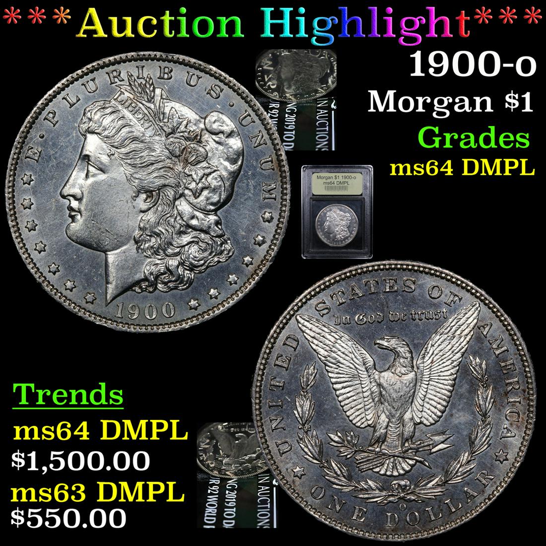 ***Auction Highlight*** 1900-o Morgan Dollar $1 Graded (1 of 7)