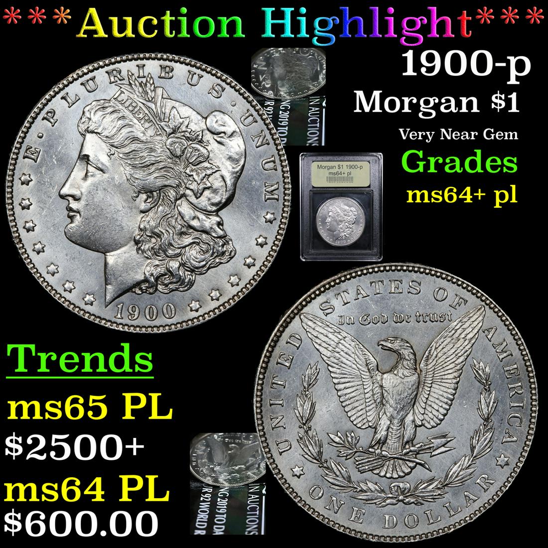 ***Auction Highlight*** 1900-p Morgan Dollar $1 Graded (1 of 7)
