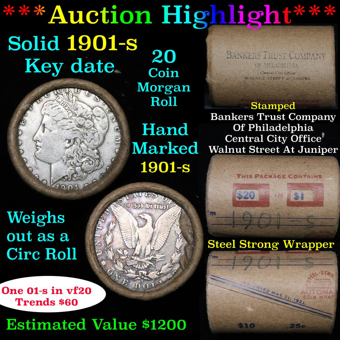 ***Auction Highlight*** Full solid Key date 1901-s (1 of 6)