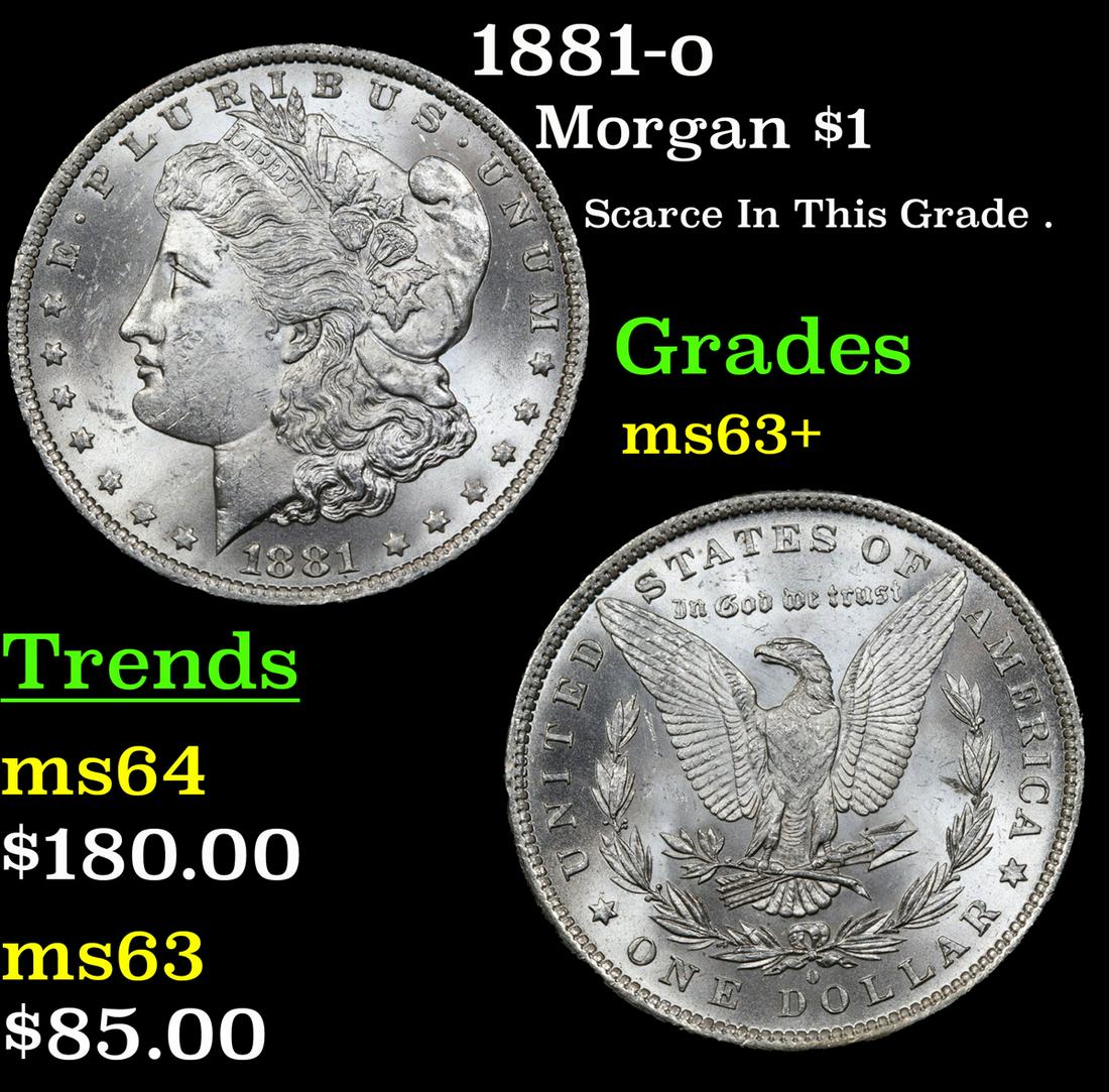 1881-o Morgan Dollar $1 Grades Select+ Unc (1 of 3)