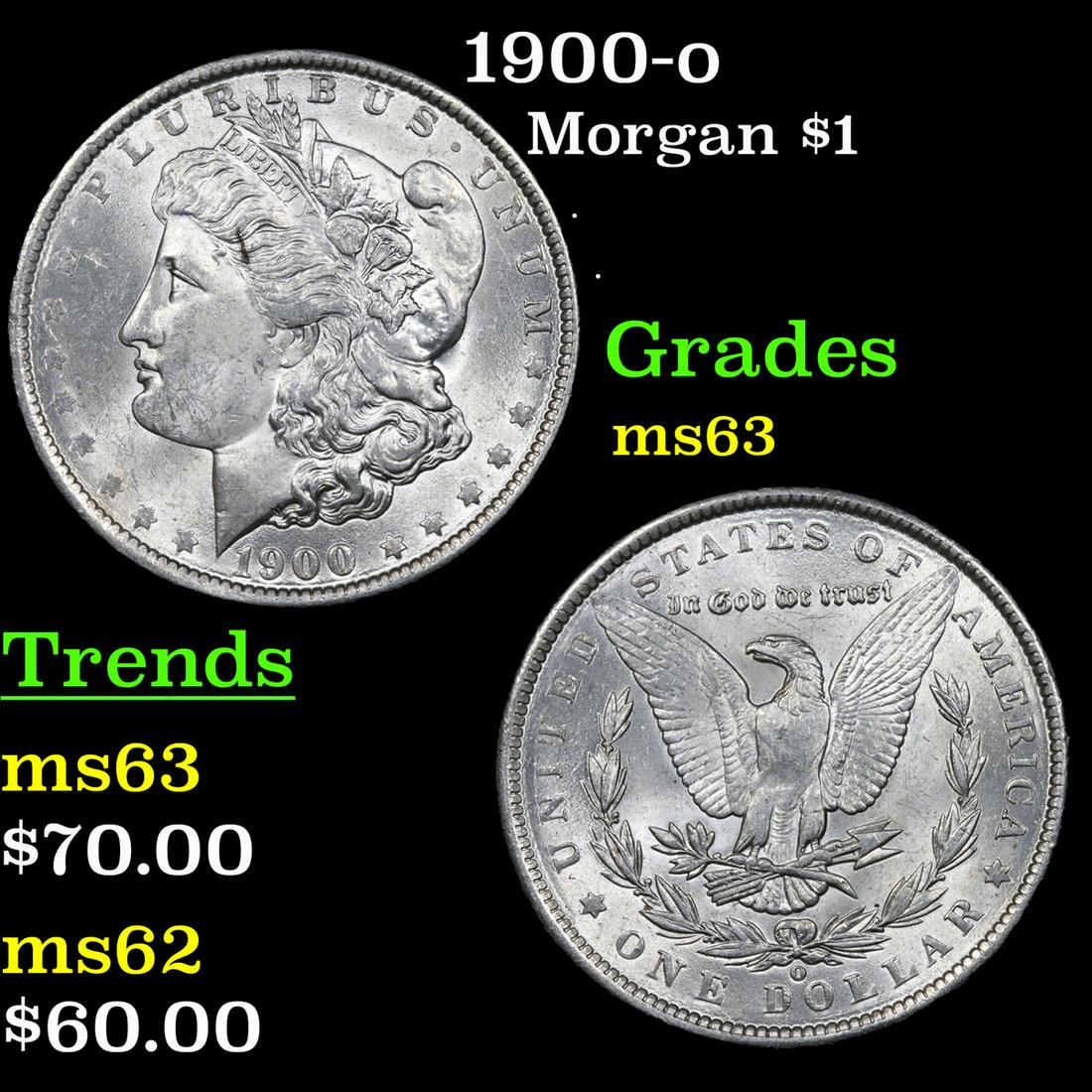 1900-o Morgan Dollar $1 Grades Select Unc (1 of 3)