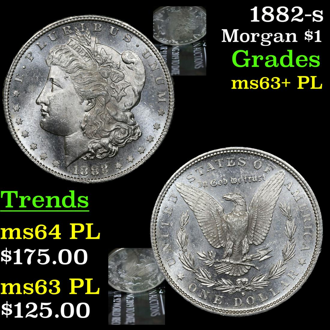 1882-s Morgan Dollar $1 Grades Select Unc+ PL (1 of 7)