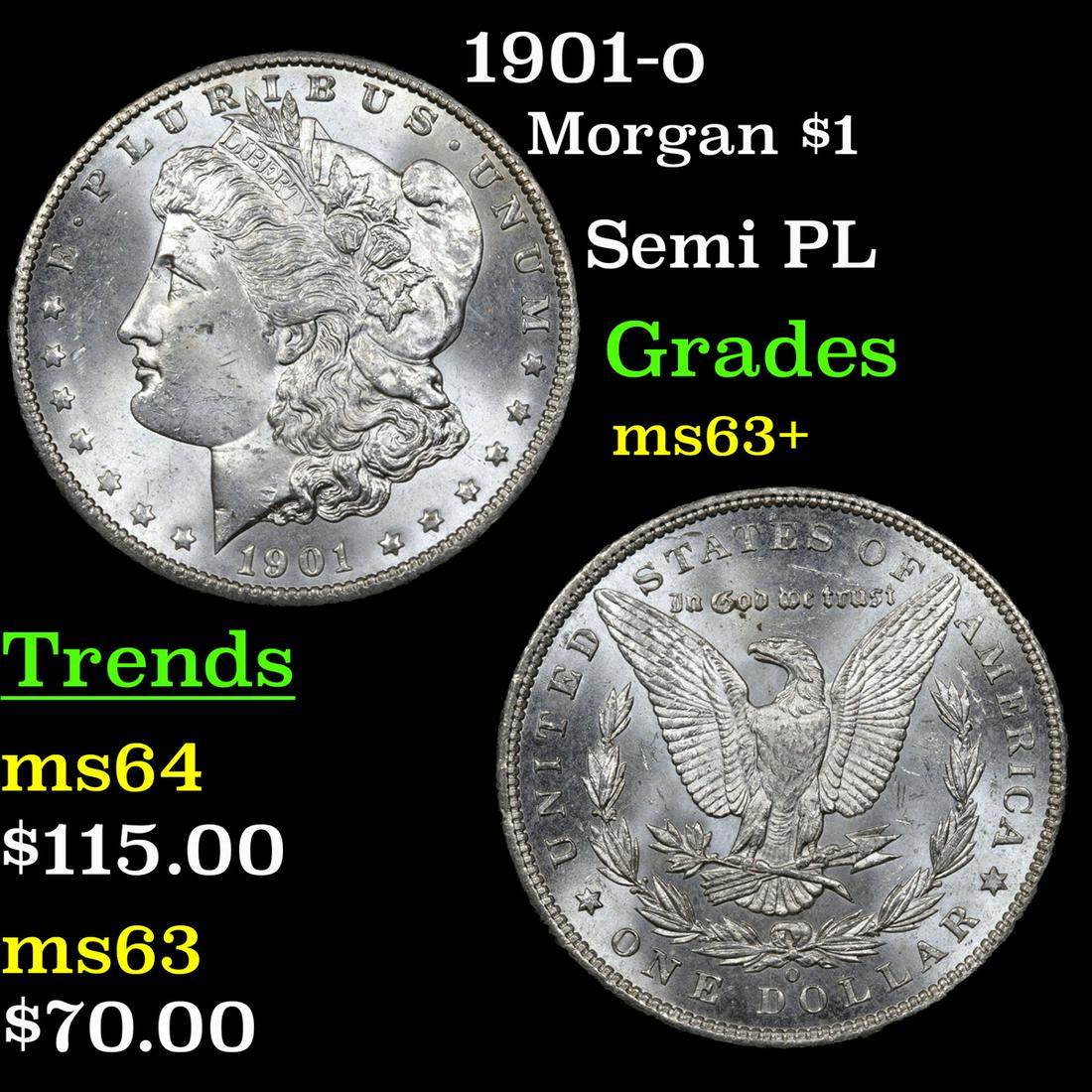 1901-o Morgan Dollar $1 Grades Select+ Unc (1 of 3)