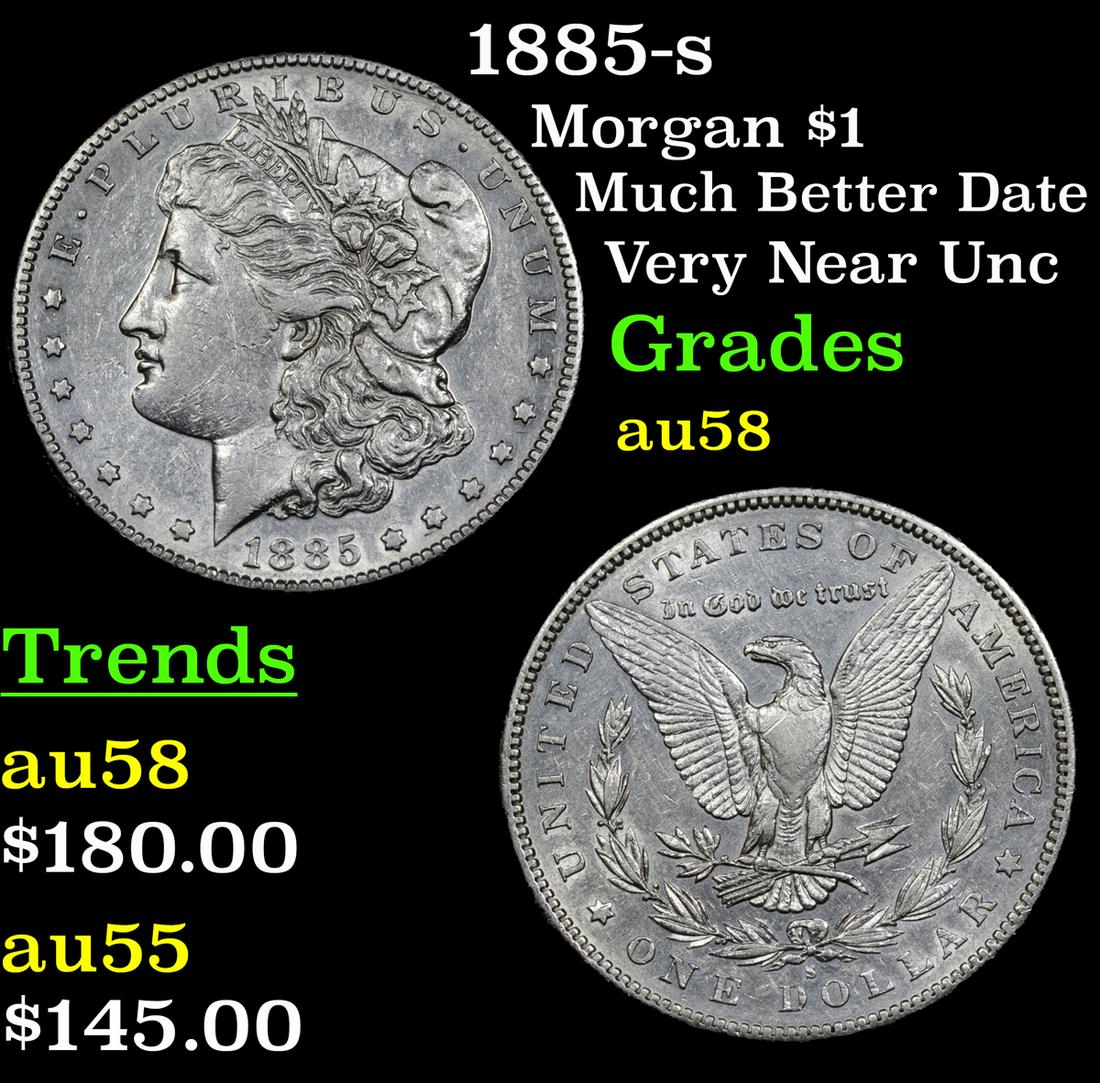 1885-s Morgan $1 Grades Choice AU/BU Slider (1 of 3)