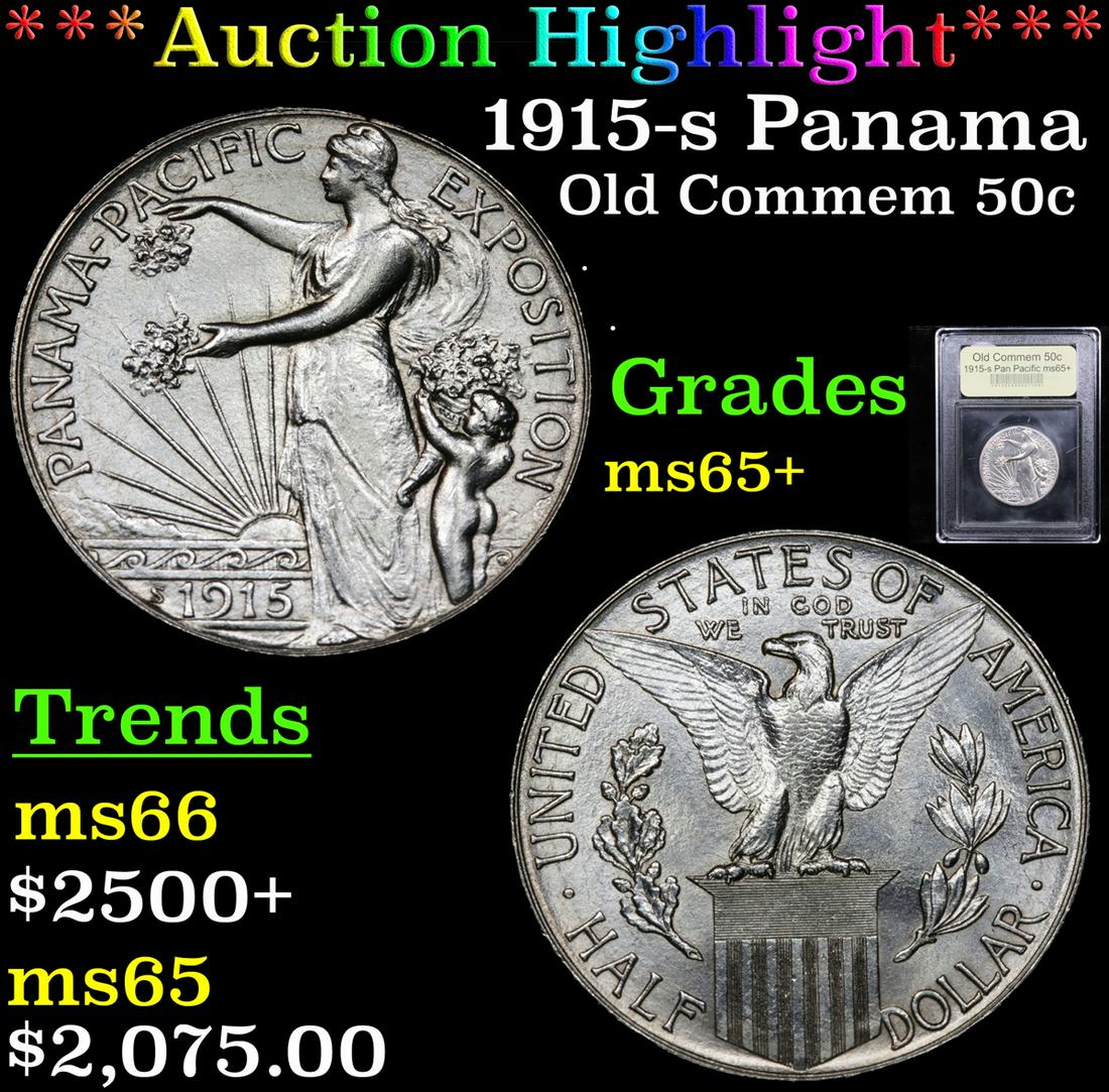 *Highlight* 1915-s Panama Pacific Old Commem 50c Graded (1 of 5)