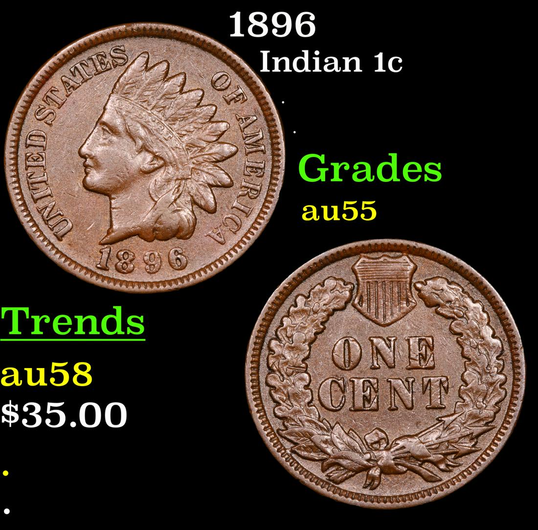 1896 Indian 1c Grades Choice AU (1 of 3)