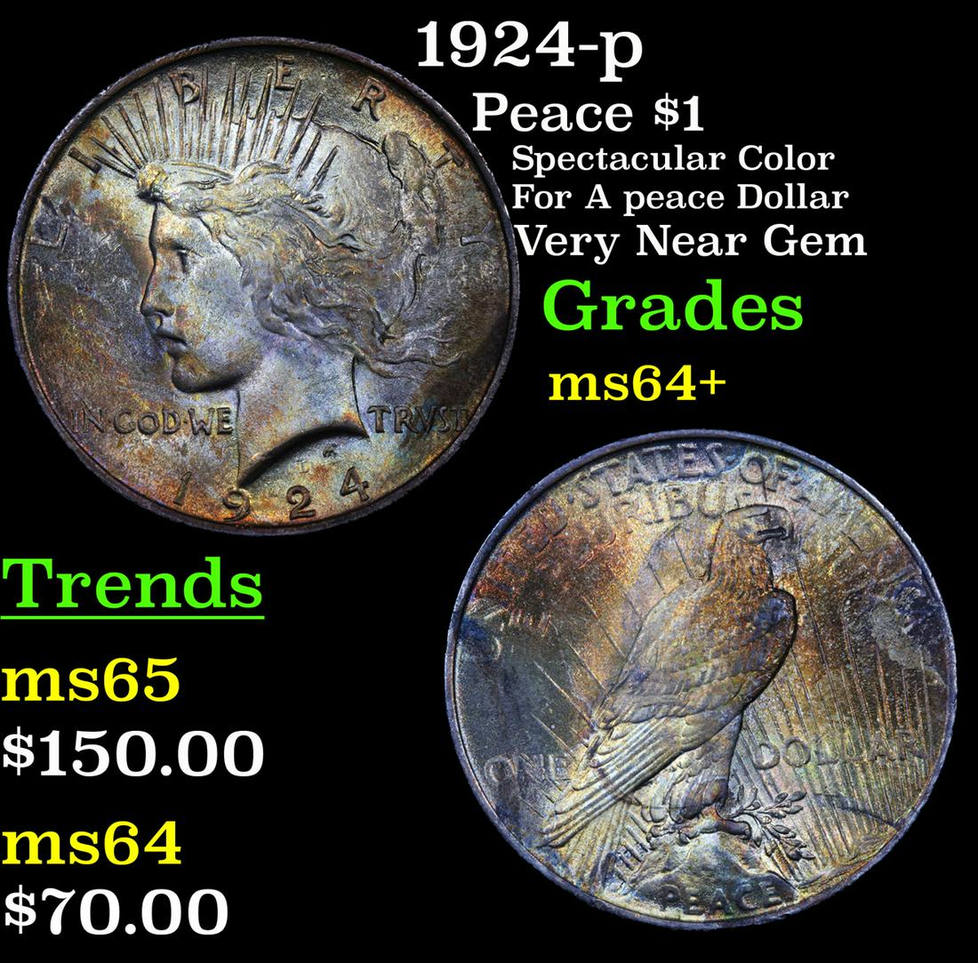 1924-p Peace $1 Grades Choice+ Unc (1 of 3)