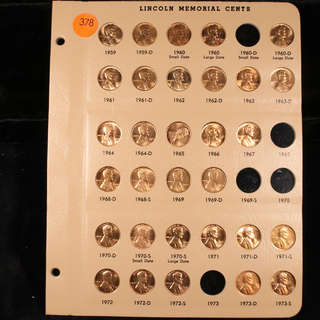 Near complete Lincoln cent page 1959-1973 31 coins (1 of 1)