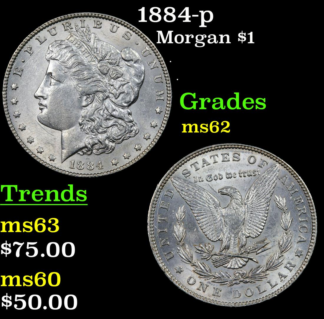 1884-p Morgan $1 Grades Select Unc (1 of 3)
