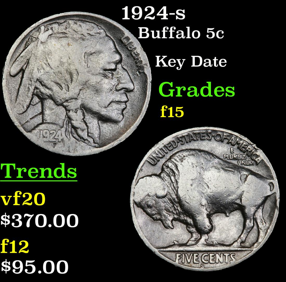 1924-s Buffalo 5c Grades f+ (1 of 3)