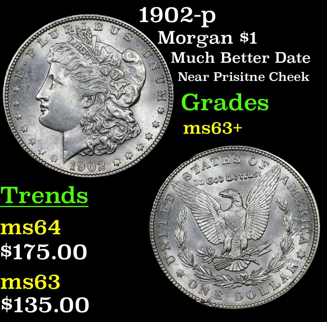 1902-p Morgan $1 Grades Select+ Unc (1 of 3)