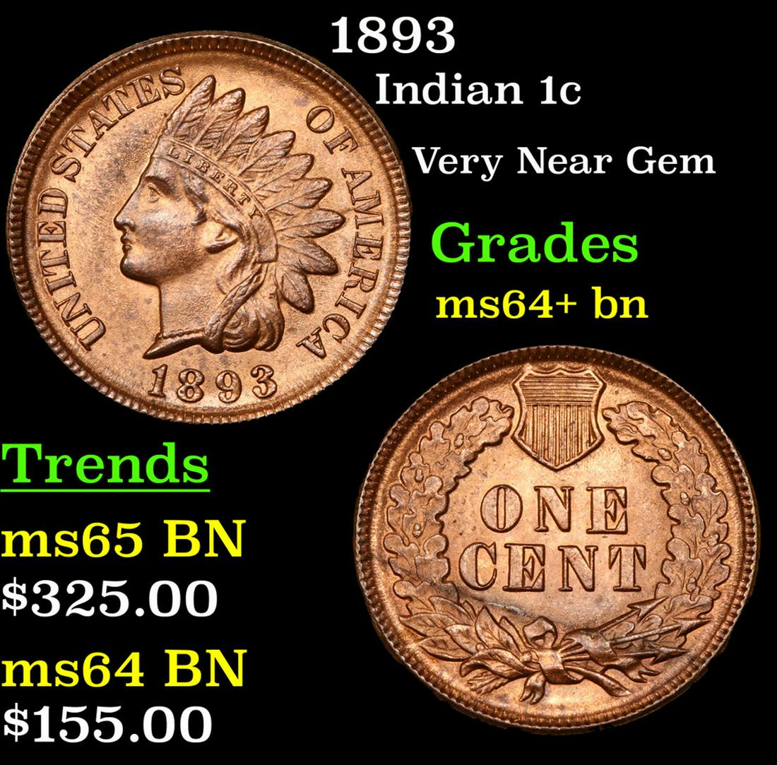 1893 Indian 1c Grades Choice+ Unc BN (1 of 3)
