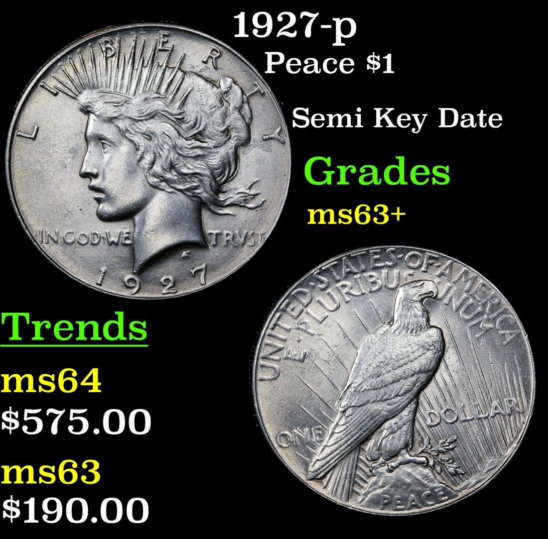 1927-p Peace $1 Grades Select+ Unc (1 of 3)