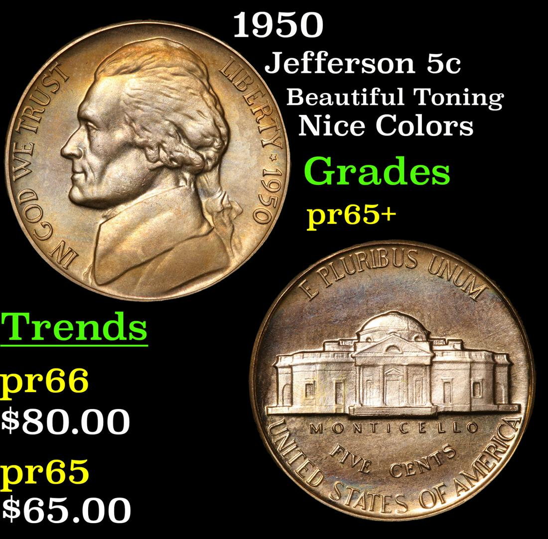1950 Jefferson 5c Grades GEM+ Proof (1 of 3)