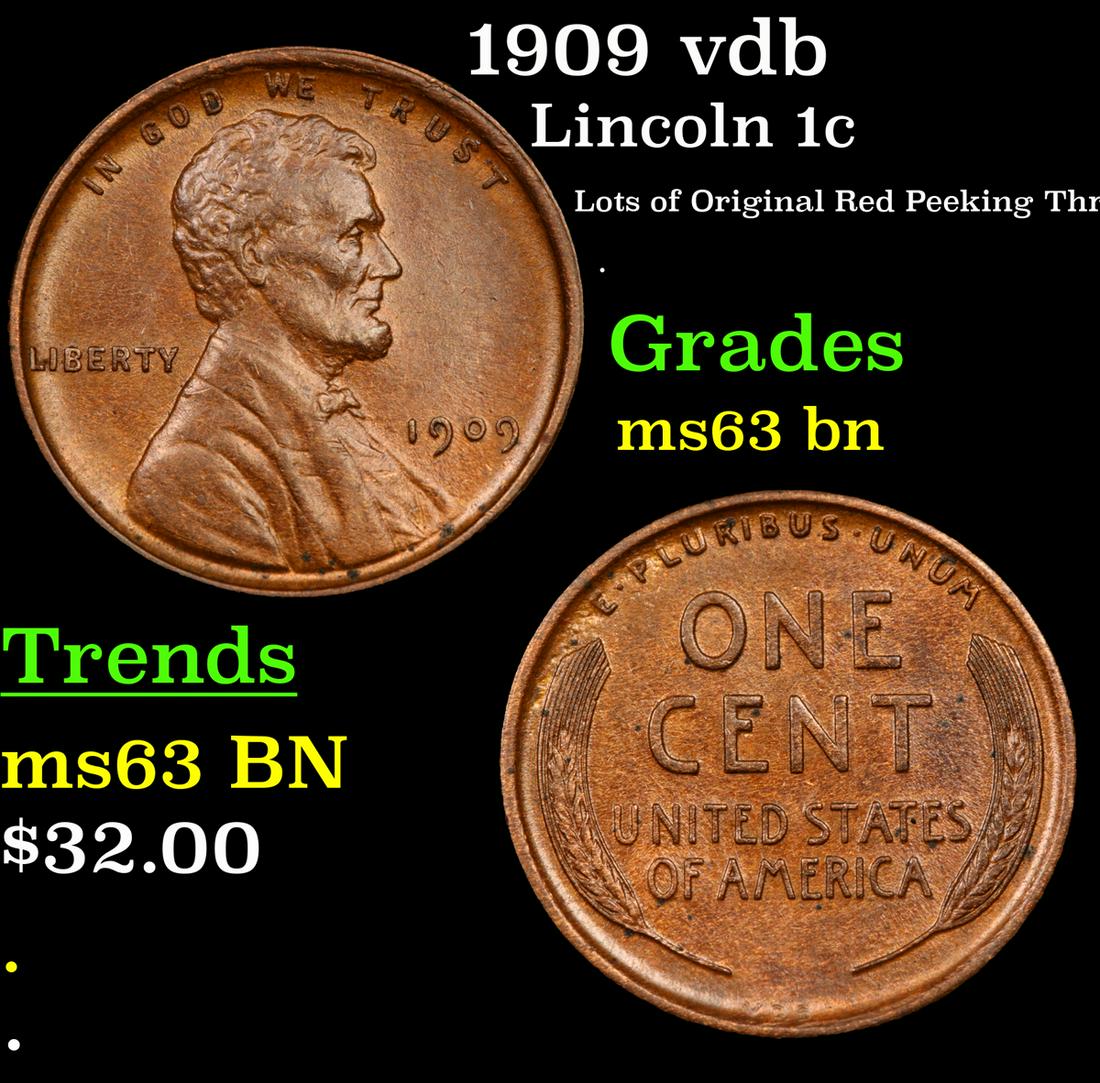 1909 vdb Lincoln 1c Grades Select Unc BN (1 of 3)