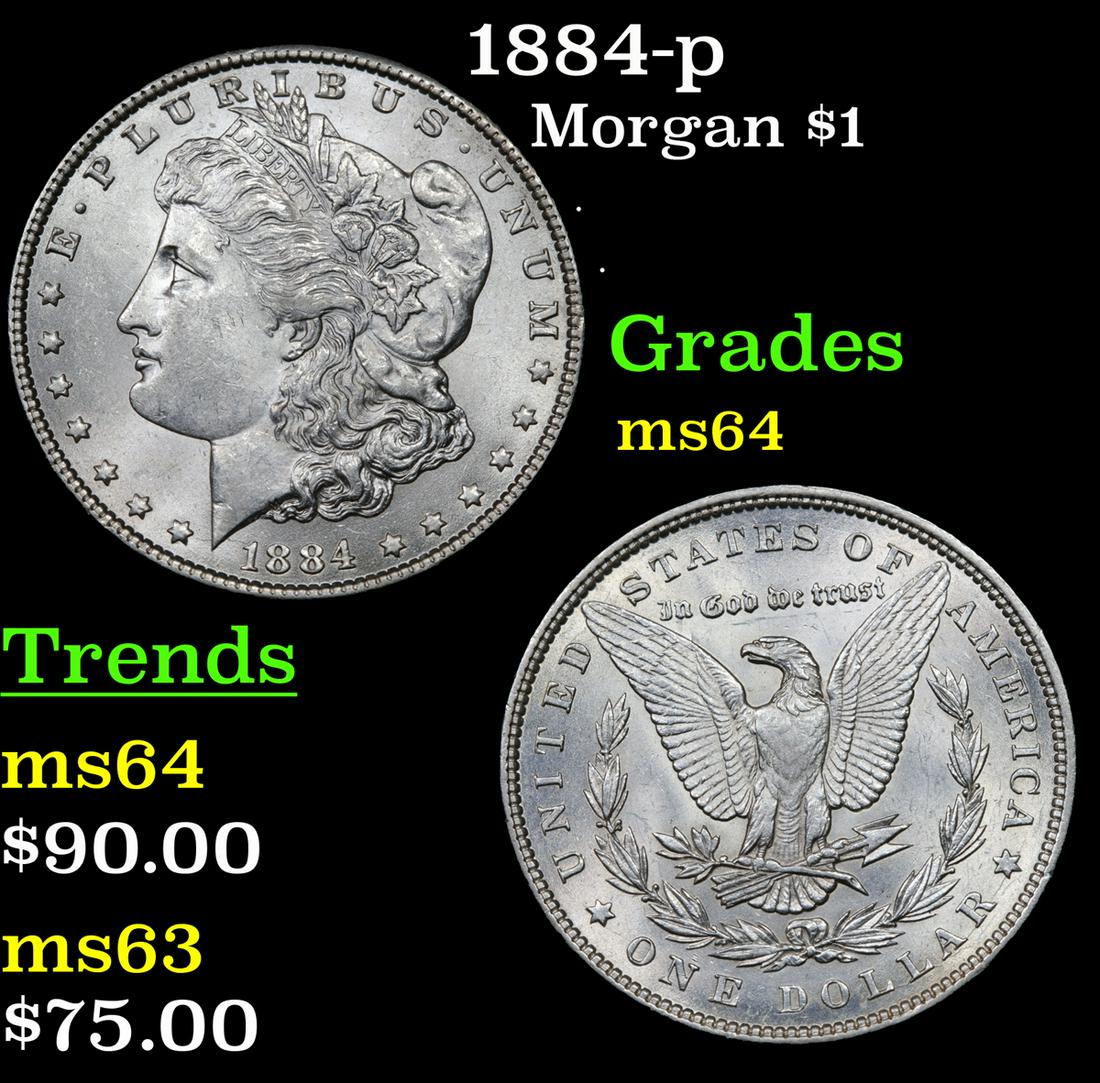 1884-p Morgan $1 Grades Choice Unc (1 of 3)
