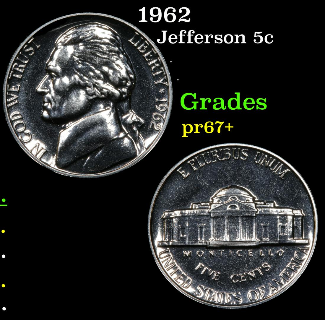 1962 Jefferson 5c Grades GEM++ Proof (1 of 5)