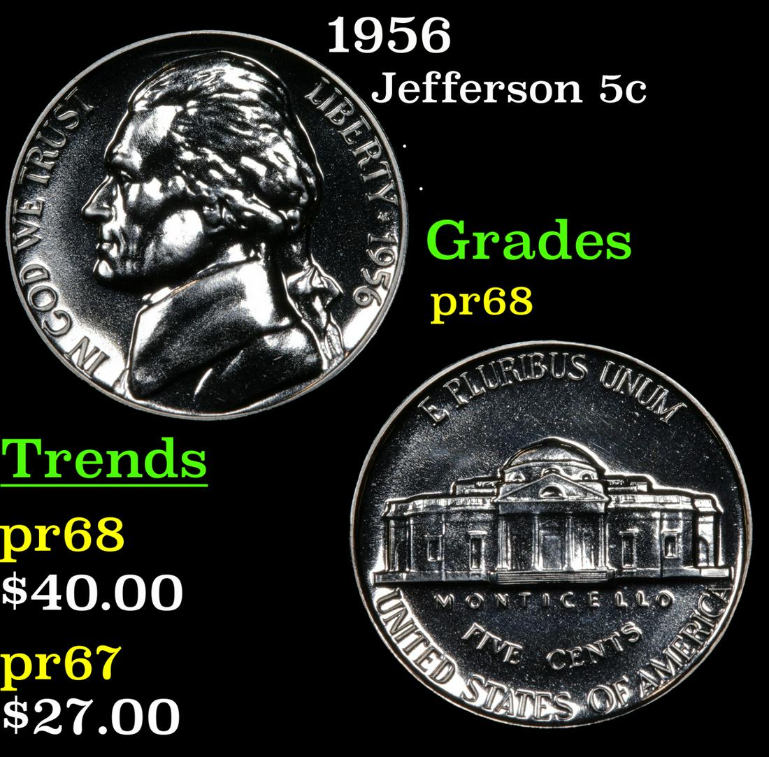 1956 Jefferson 5c Grades GEM++ Proof (1 of 5)