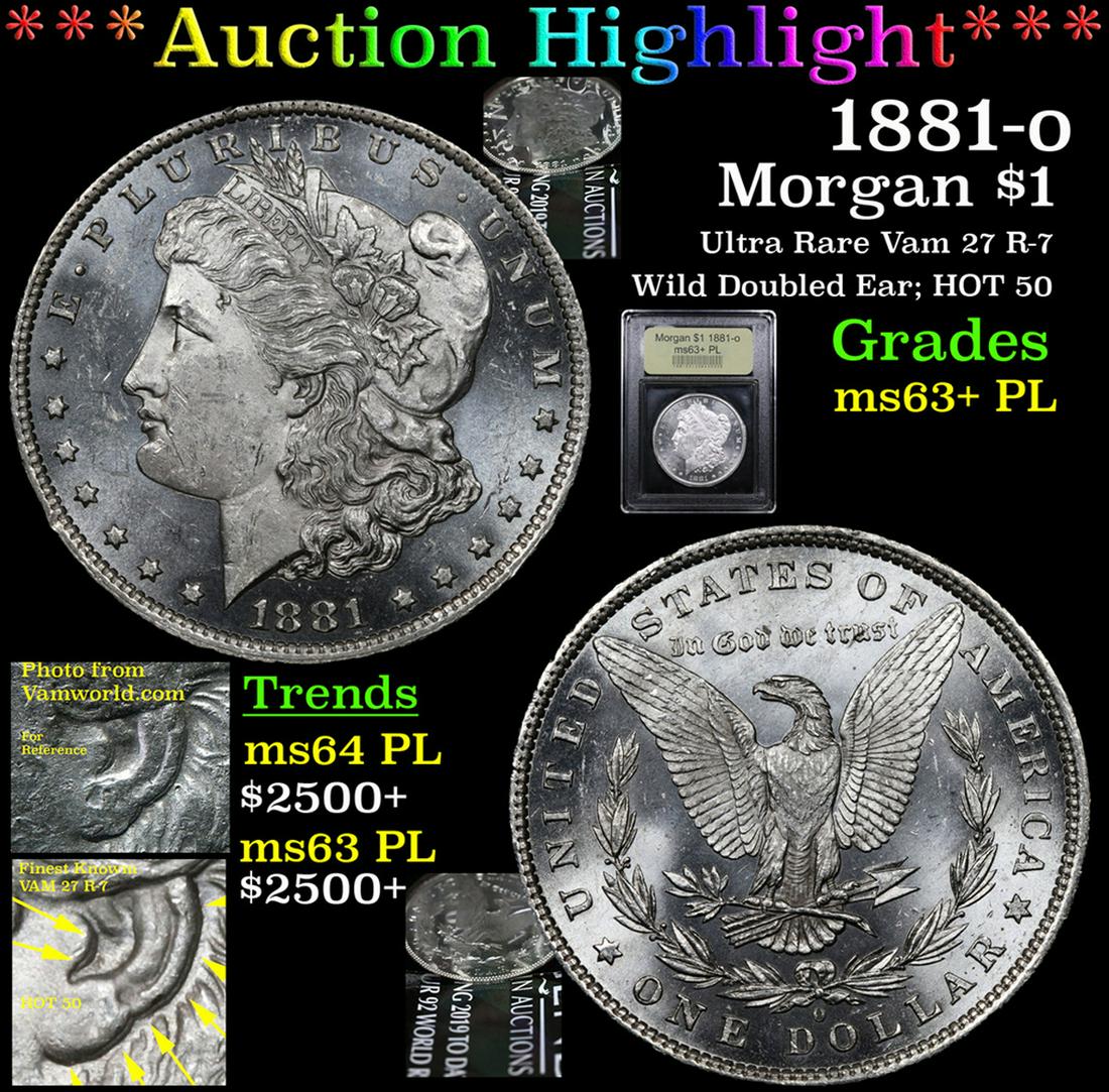 ***Auction Highlight*** 1881-o Morgan Dollar $1 Graded (1 of 9)