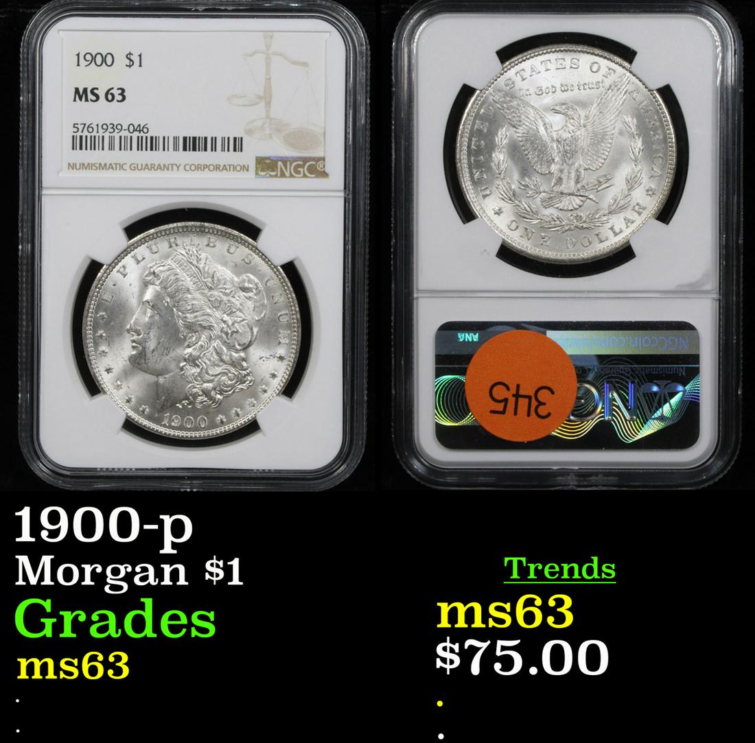 1900-p Morgan $1 Graded ms63 (1 of 3)