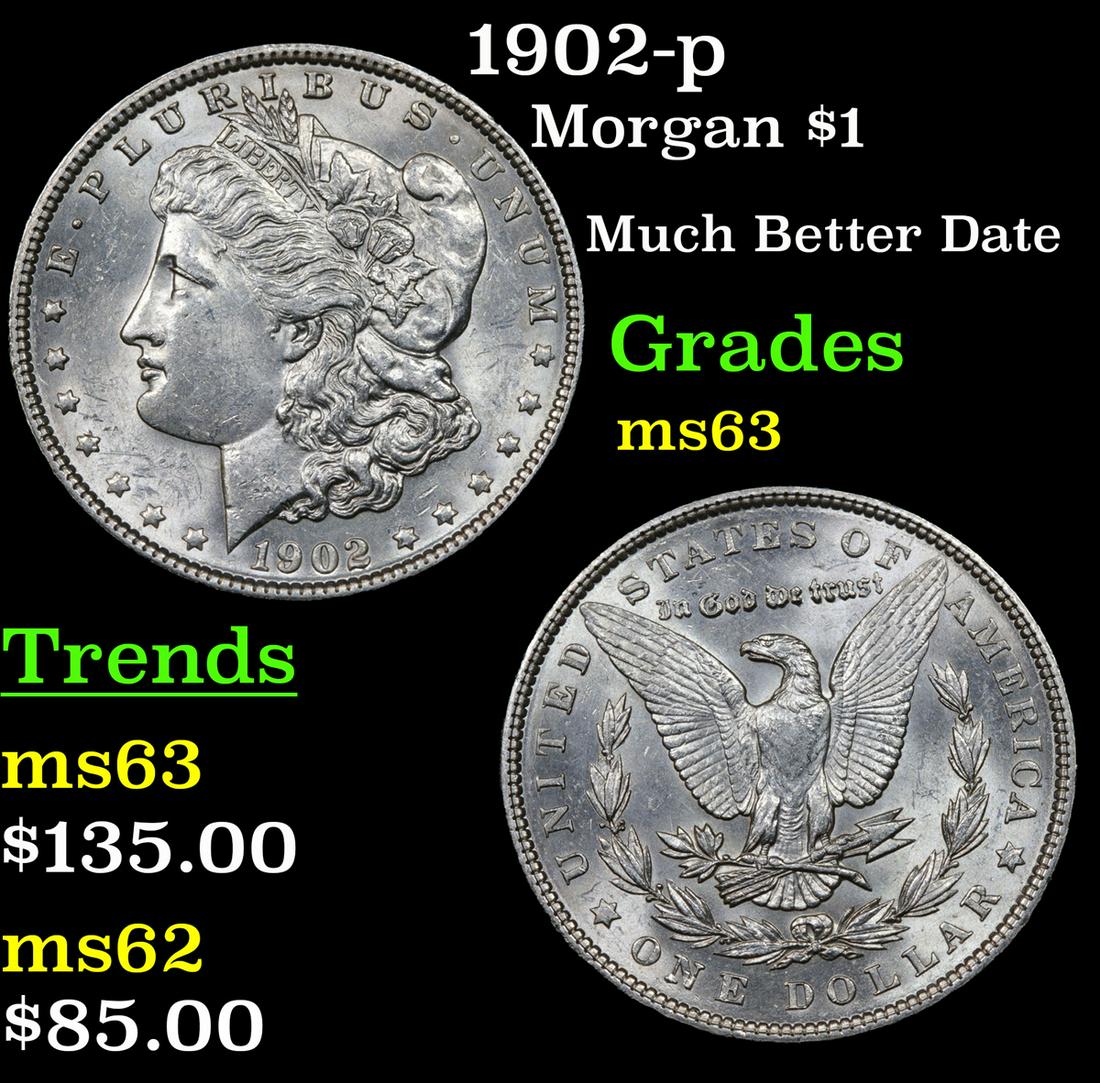 1902-p Morgan $1 Grades Select Unc (1 of 3)