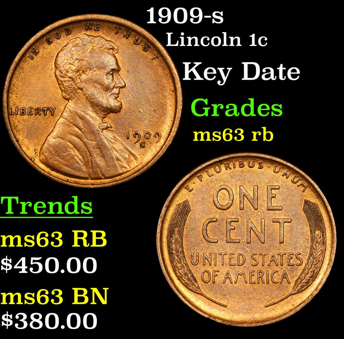 1909-s Lincoln 1c Grades Select Unc RB (1 of 3)