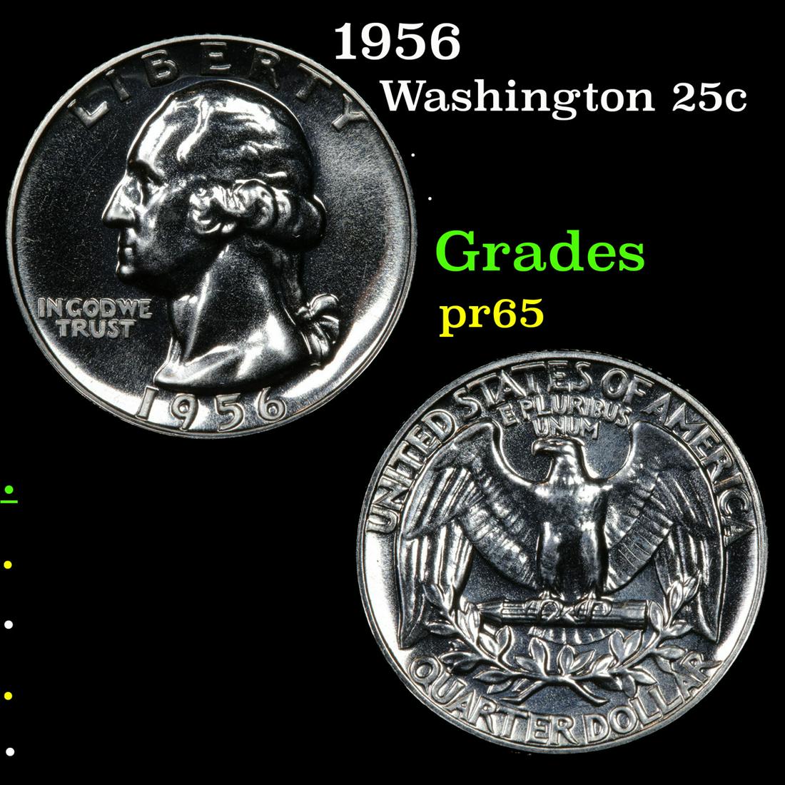 1956 Washington 25c Grades GEM Proof (1 of 3)