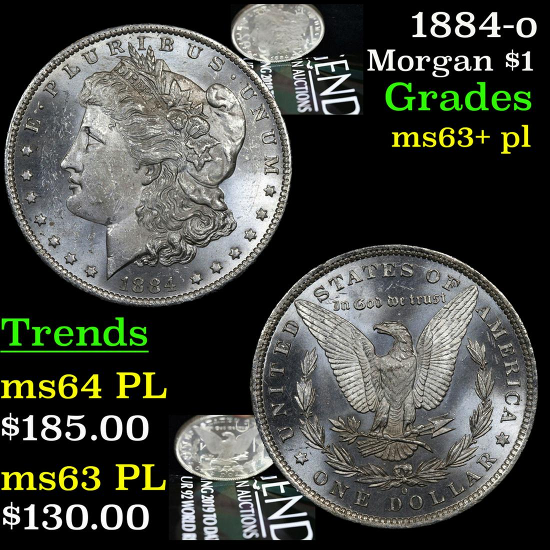 1884-o Morgan Dollar $1 Grades Select Unc+ PL (1 of 7)