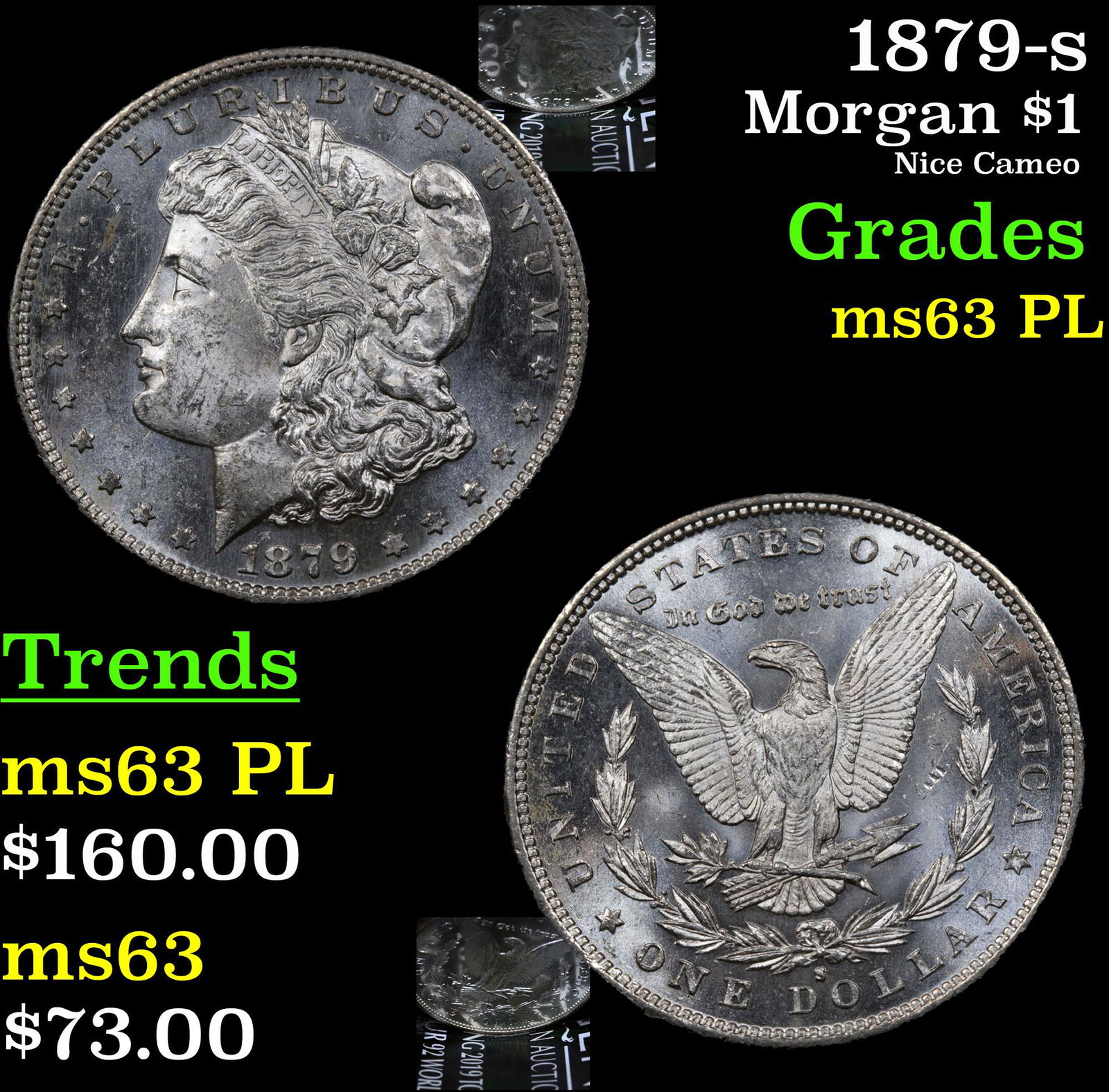 1879-s Morgan $1 Grades Select Unc PL (1 of 7)