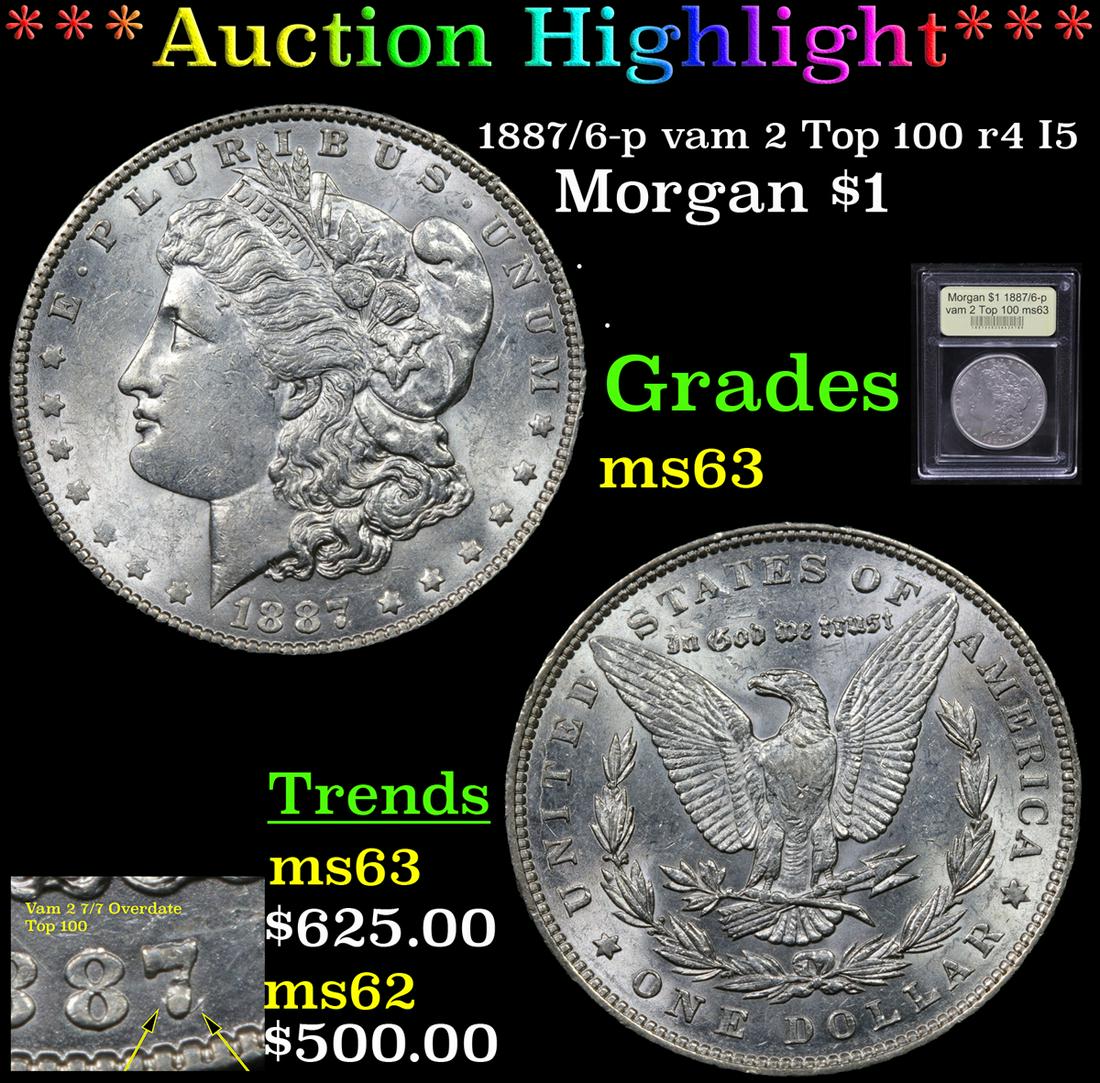 *Highlight* 1887/6-p vam 2 Top 100 r4 I5 Morgan $1 (1 of 6)