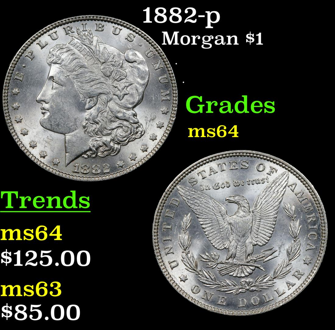 1882-p Morgan $1 Grades Choice Unc (1 of 3)