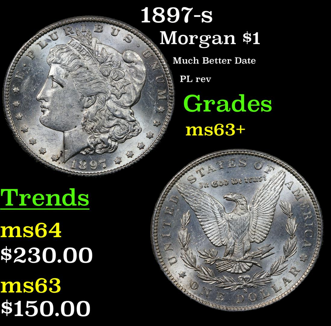 1897-s Morgan $1 Grades Select+ Unc (1 of 3)